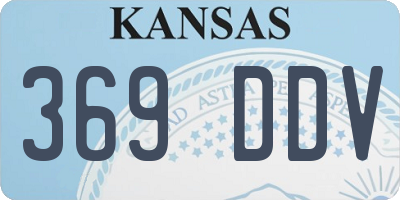 KS license plate 369DDV