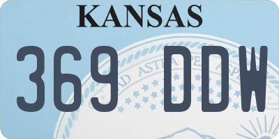 KS license plate 369DDW