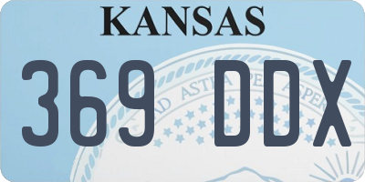 KS license plate 369DDX