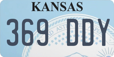 KS license plate 369DDY