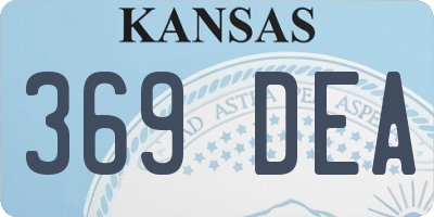 KS license plate 369DEA
