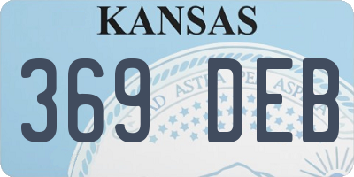KS license plate 369DEB