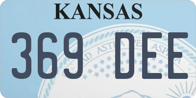 KS license plate 369DEE