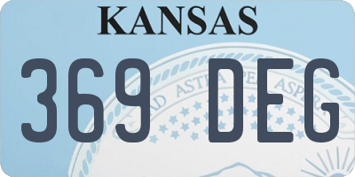 KS license plate 369DEG