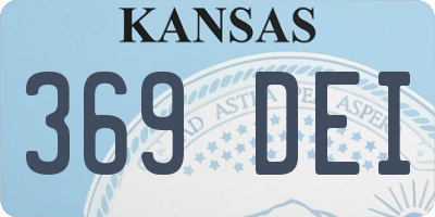 KS license plate 369DEI