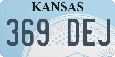 KS license plate 369DEJ