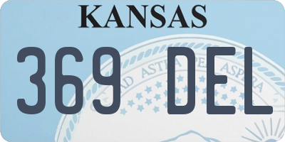 KS license plate 369DEL