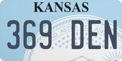 KS license plate 369DEN