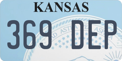 KS license plate 369DEP