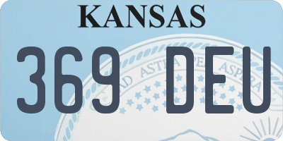 KS license plate 369DEU