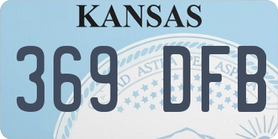 KS license plate 369DFB