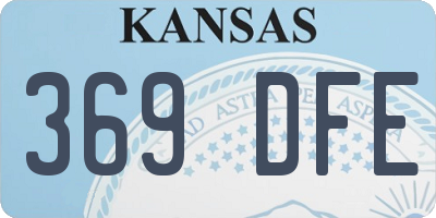 KS license plate 369DFE