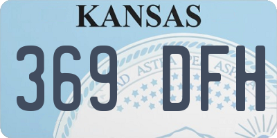 KS license plate 369DFH