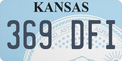 KS license plate 369DFI