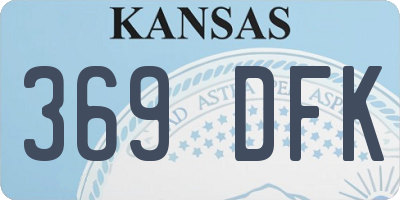 KS license plate 369DFK