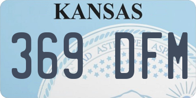 KS license plate 369DFM