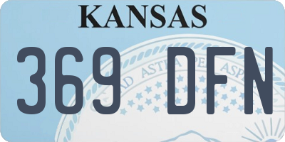 KS license plate 369DFN