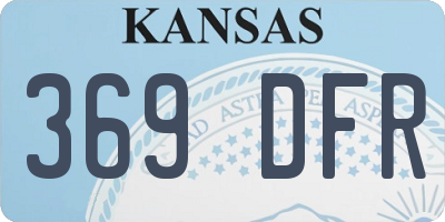 KS license plate 369DFR