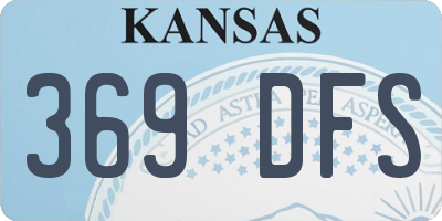 KS license plate 369DFS