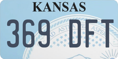 KS license plate 369DFT