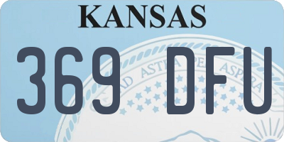 KS license plate 369DFU