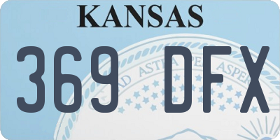 KS license plate 369DFX