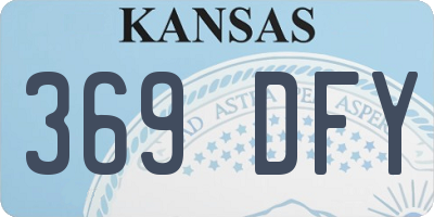 KS license plate 369DFY