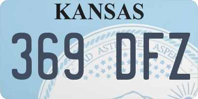 KS license plate 369DFZ