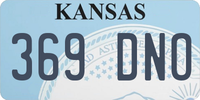 KS license plate 369DNO