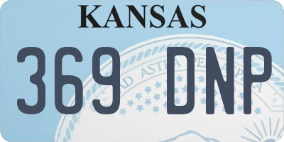KS license plate 369DNP