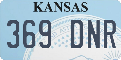 KS license plate 369DNR