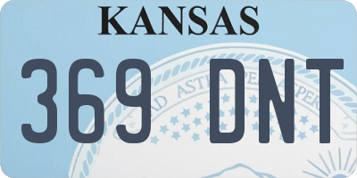 KS license plate 369DNT
