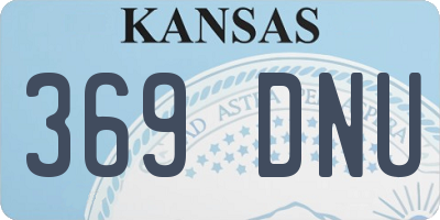 KS license plate 369DNU