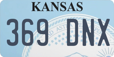 KS license plate 369DNX