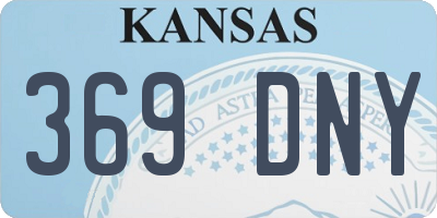 KS license plate 369DNY
