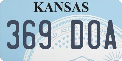 KS license plate 369DOA