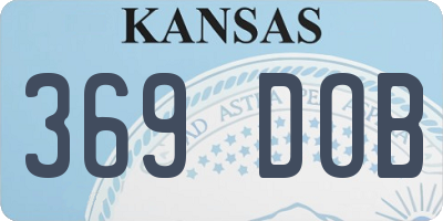 KS license plate 369DOB
