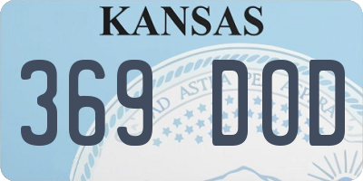 KS license plate 369DOD