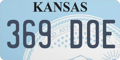 KS license plate 369DOE