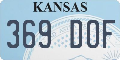 KS license plate 369DOF