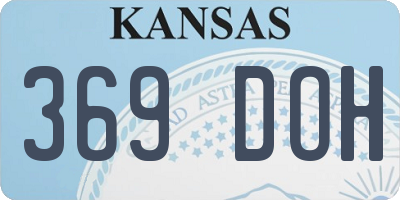 KS license plate 369DOH