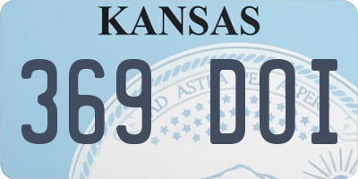 KS license plate 369DOI