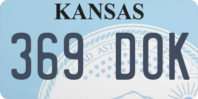 KS license plate 369DOK