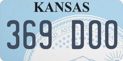KS license plate 369DOO