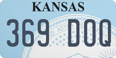 KS license plate 369DOQ