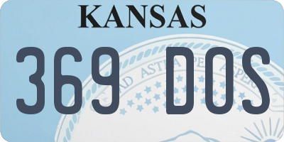 KS license plate 369DOS