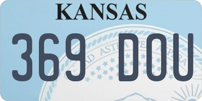 KS license plate 369DOU