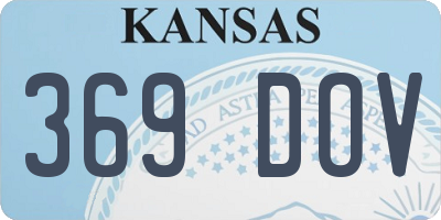 KS license plate 369DOV