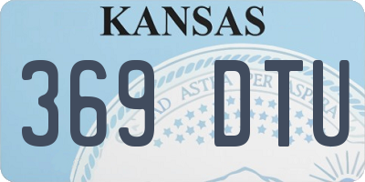 KS license plate 369DTU