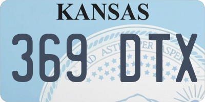 KS license plate 369DTX